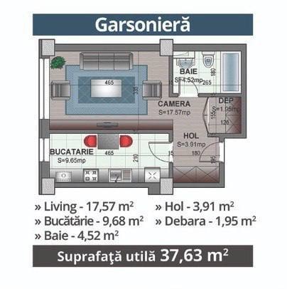 Garsonieră IN Rezidential 2 Militari
