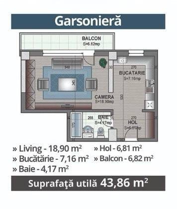Garsonieră IN Rezidential 2 Militari