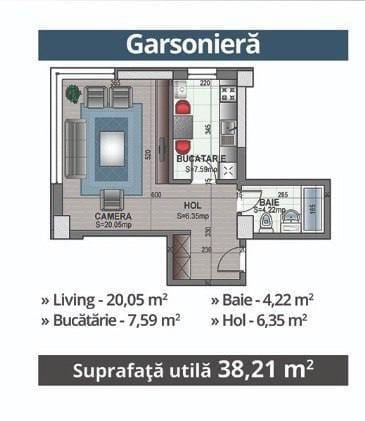 Garsonieră IN Rezidential 2 Militari