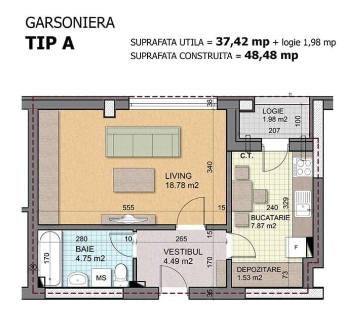 2 Camere Atlas Residence - Aviației