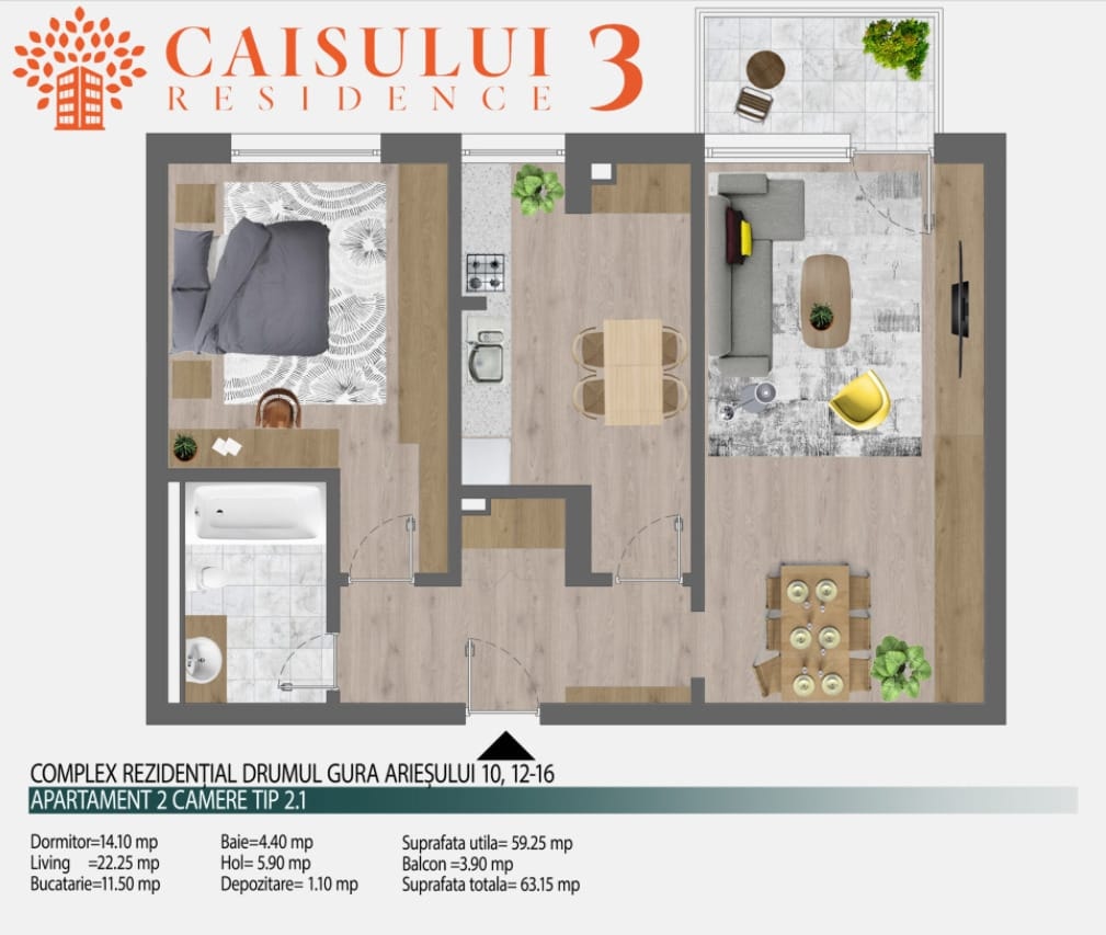 2 Camere Caisului Residence 3