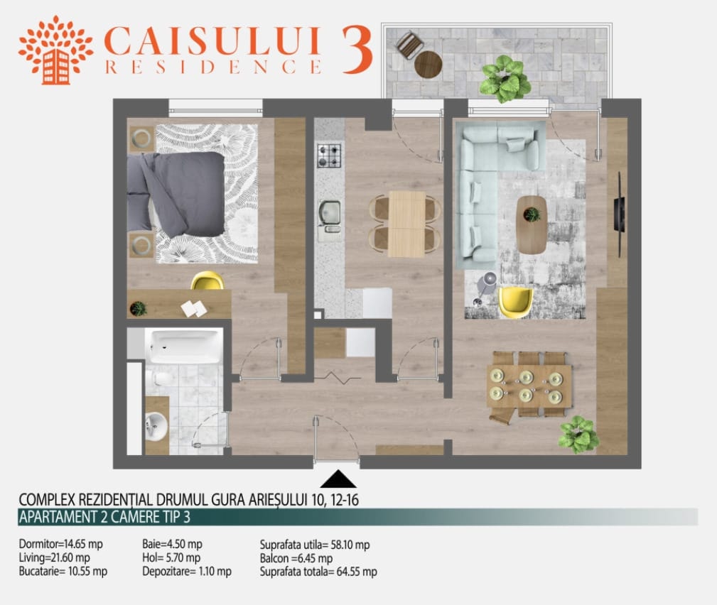 2 Camere Caisului Residence 3