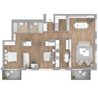 2 Camere Echo Tineretului