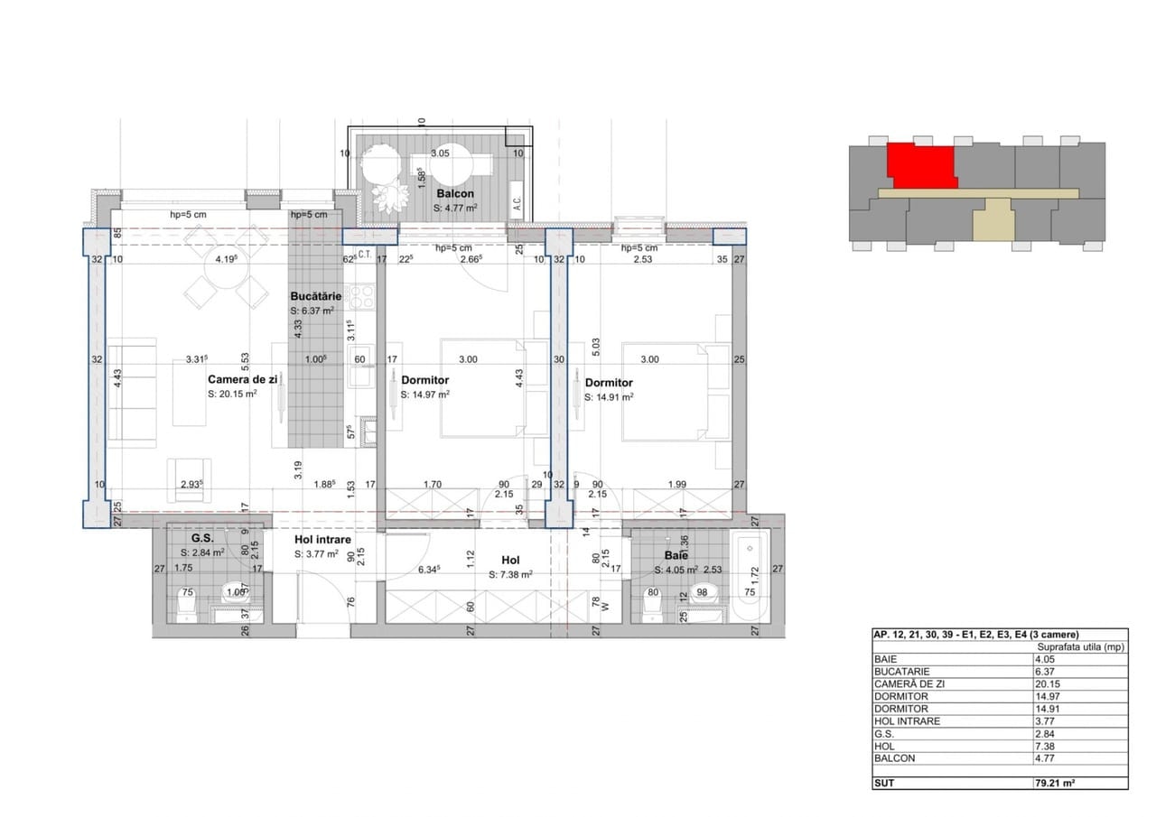 3 Camere Teilor Parc Titan