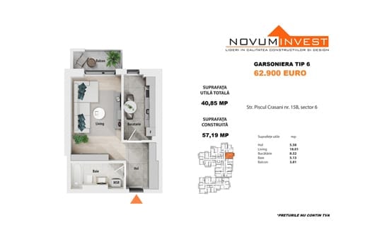 Garsonieră Novum Păcii