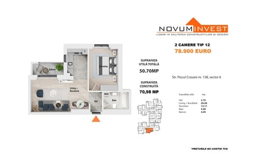 2 Camere Novum Păcii