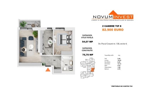 2 Camere Novum Păcii