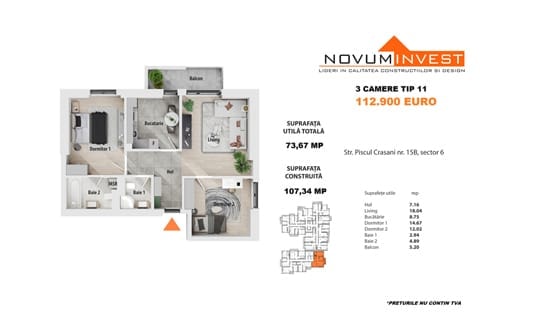 3 Camere Novum Păcii