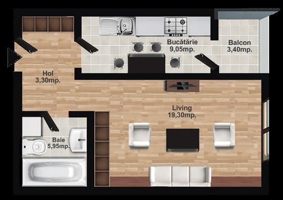 Garsonieră Avangarde Home 1
