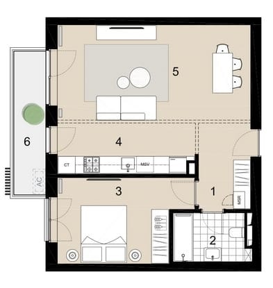 2 Camere Triama Residence