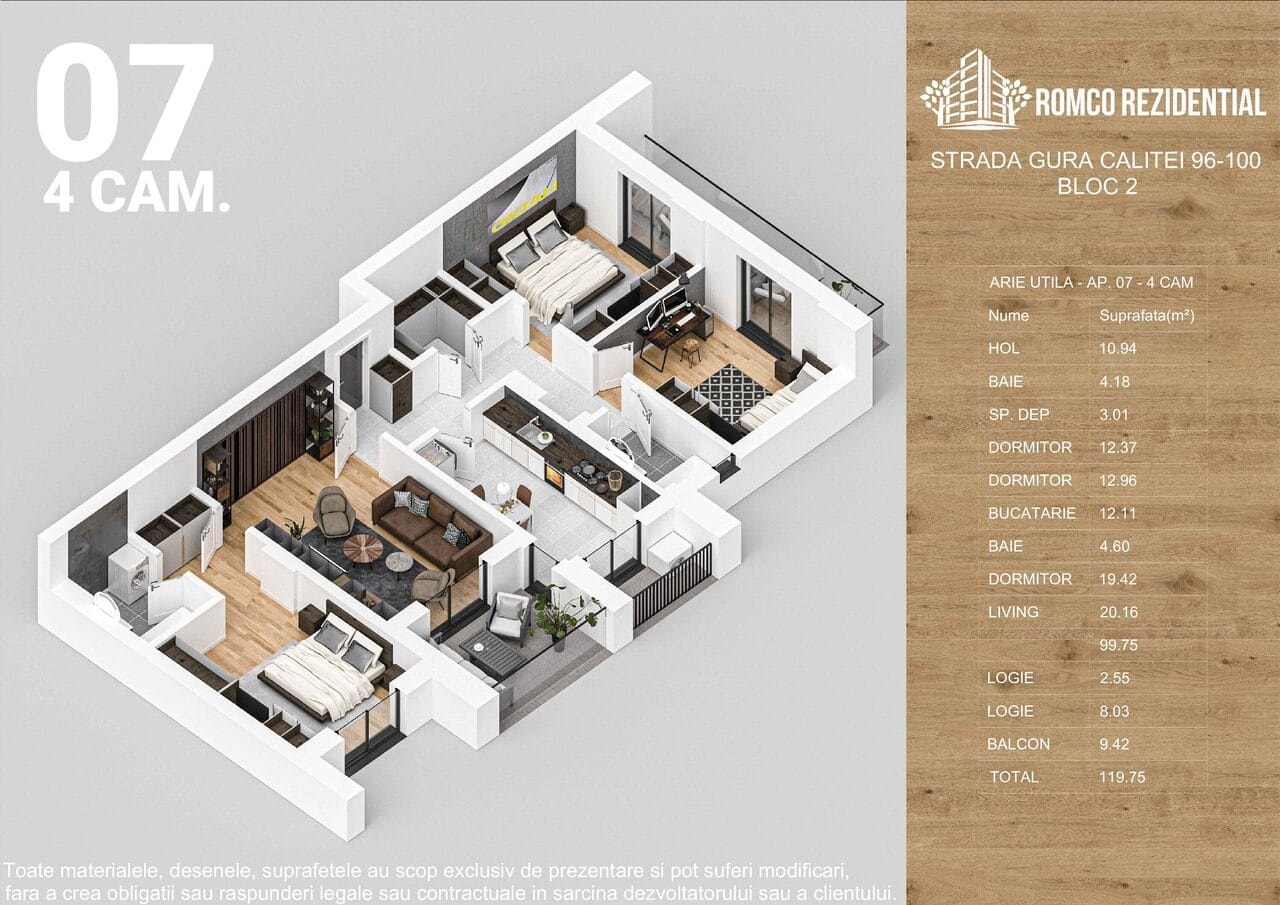 4 Camere Romco Rezidential Gura Calitei