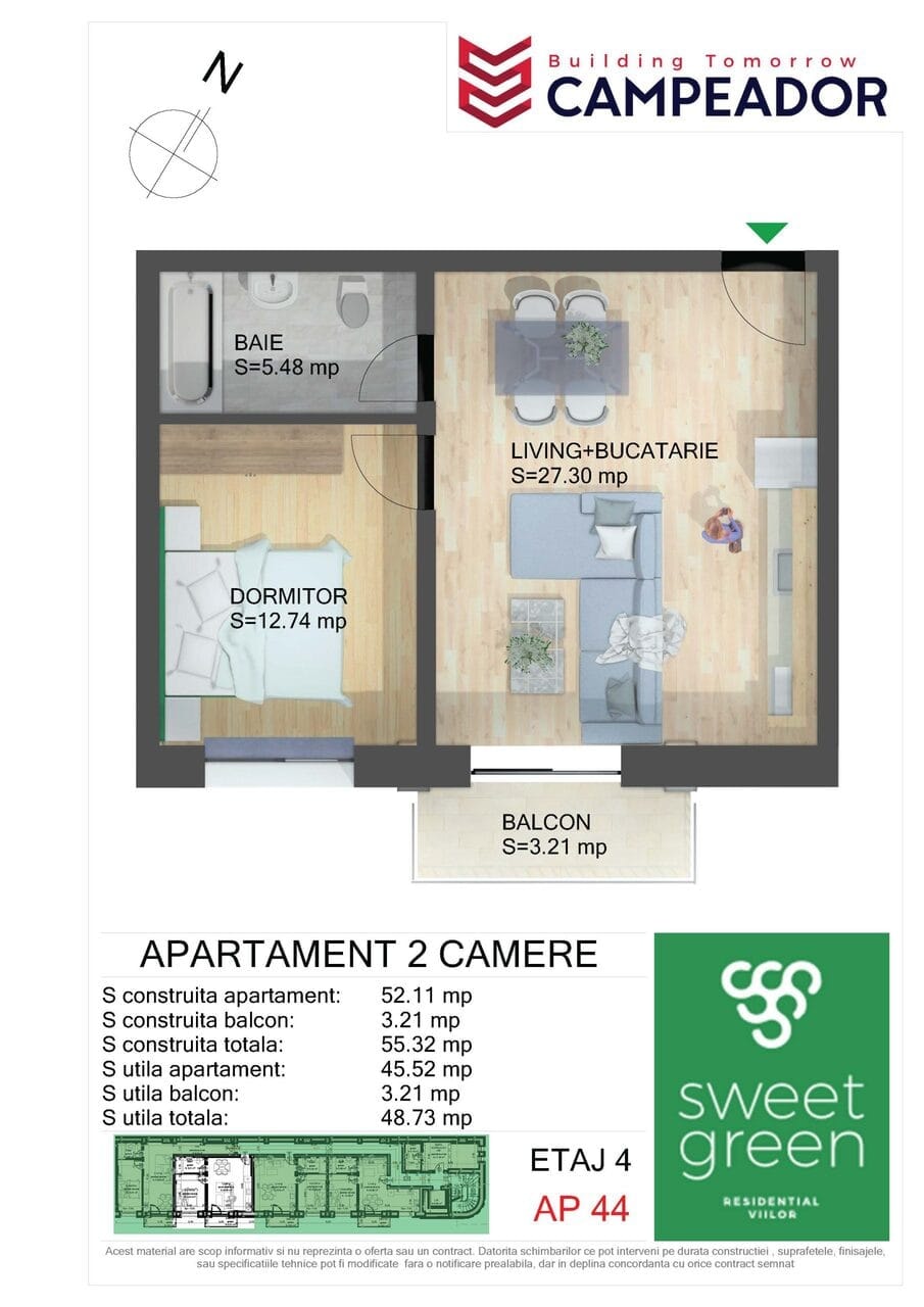 2 Camere Sweet Green Residence
