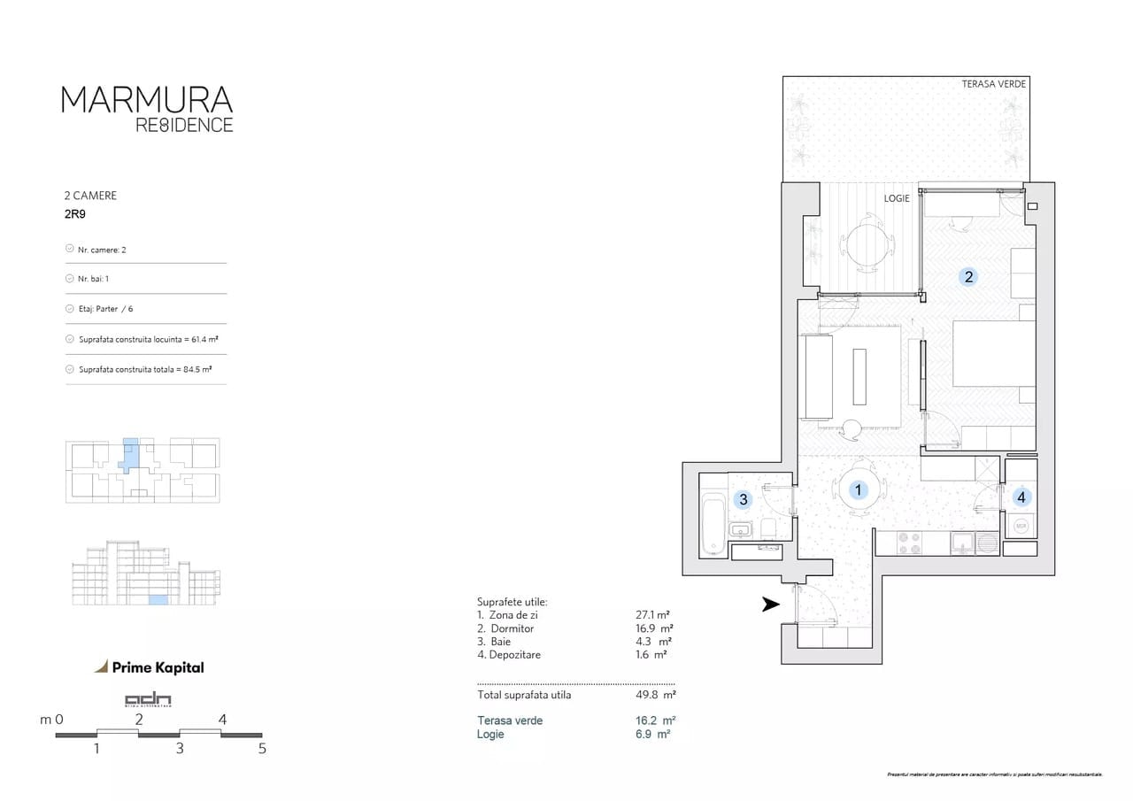 2 Camere Marmura Residence