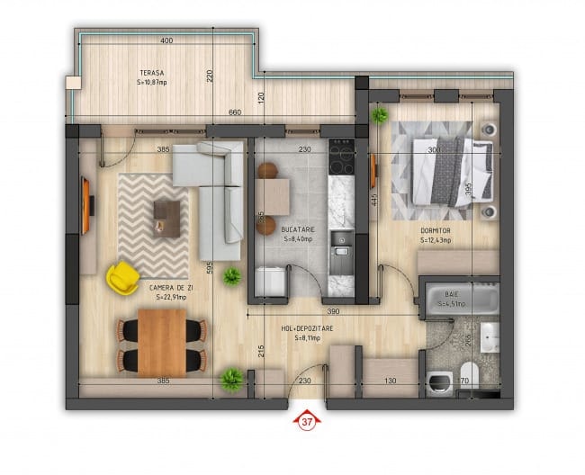 2 Camere The Class Apartments 3