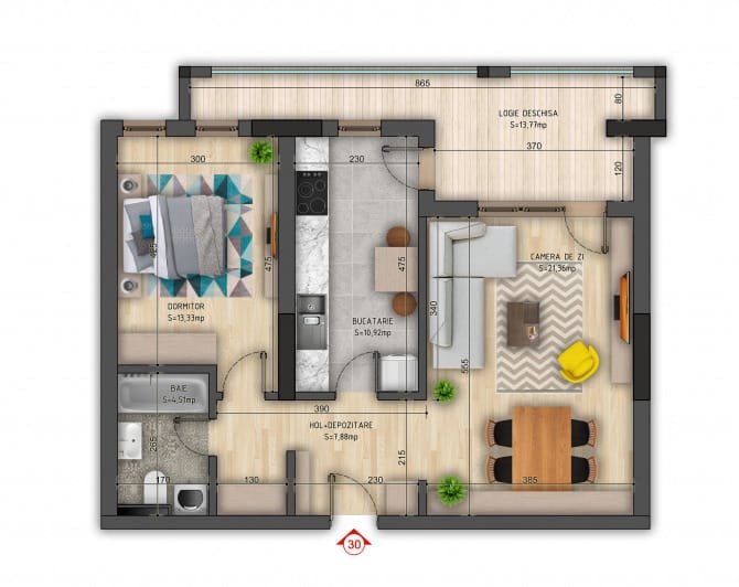 2 Camere The Class Apartments 3